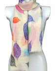 Colourful Autumn Leaves Design Shawl Scarves