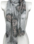 Big Butterfly Design Viscose Large Lightweight Scarf Shawl Sarong Wrap