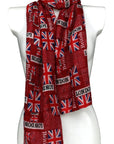 British Union Jack Flag Newspaper Viscose Scarf for Women - Large Size