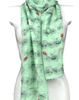 Bicycle Bike Flowers Design Retro Viscose Large Lightweight Scarf Shawl Sarong Wrap
