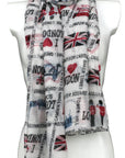 London Icon with London Street Name Souvenir Scarves