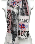 UK Flag With London Street Name Souvenir Scarves