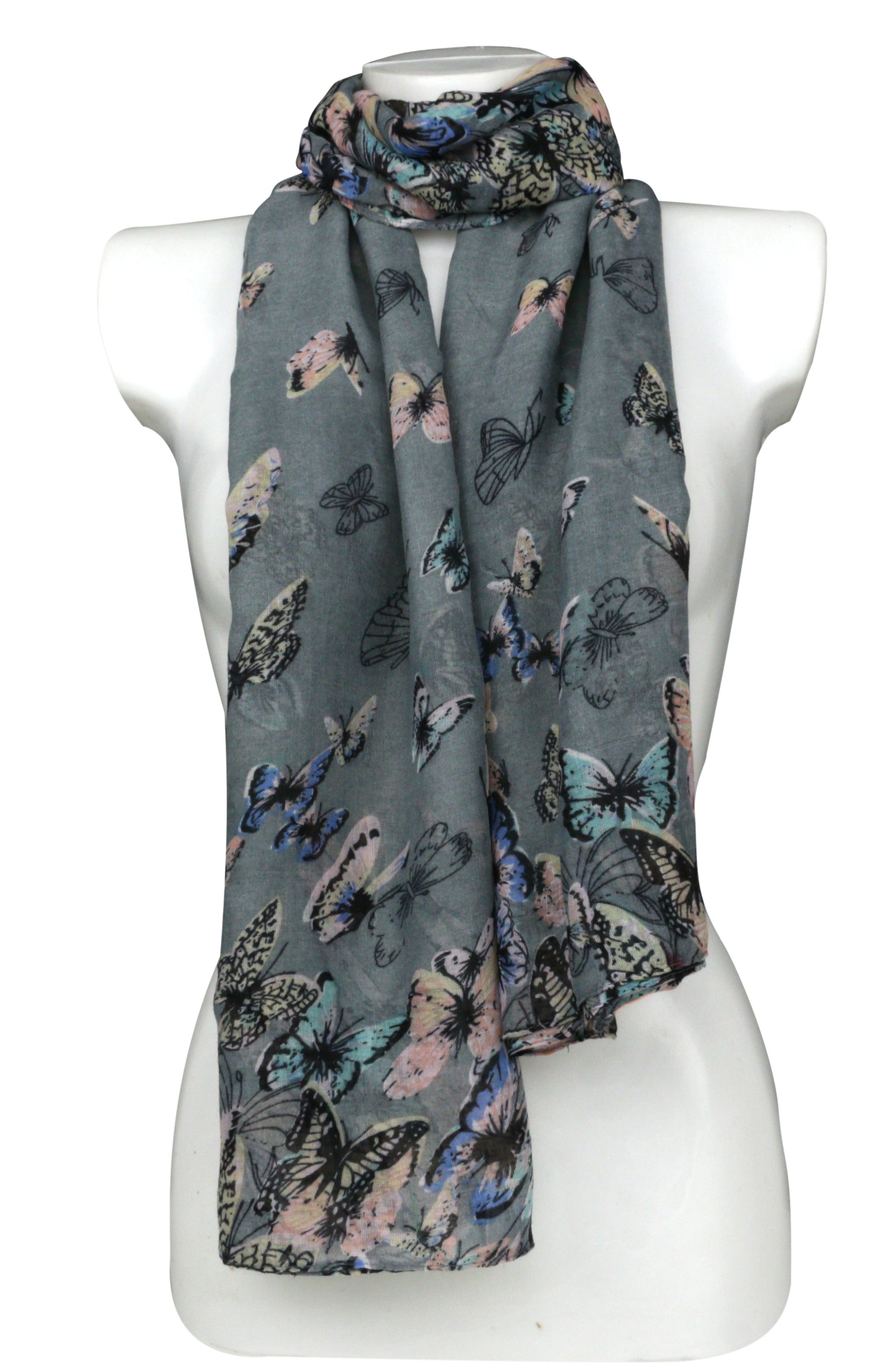 Colourful Butterfly Scarves Shawl Cover-up