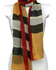 Authentic Stripy Long Viscose Shawl Scarves Cover-up Sarong
