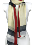 Authentic Stripy Long Viscose Shawl Scarves Cover-up Sarong