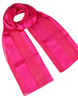 Chiffon Satin Striped Plain Lightweight Soft Silky Ladies Scarf Shawl Wrap