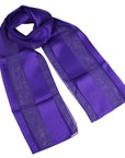 Chiffon Satin Striped Plain Lightweight Soft Silky Ladies Scarf Shawl Wrap
