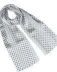 Polka Dot Spotty Striped Lightweight Soft Silky Chiffon Satin Scarf Shawl Wrap