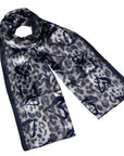 Leopard With Heart Chiffon Scarves