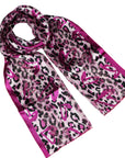 Leopard With Heart Chiffon Scarves