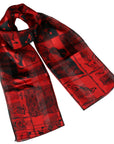 Musical Notes and Instruments Shiny Silky Satin Soft Scarf Shawl Wrap