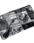 Musical Notes and Instruments Shiny Silky Satin Soft Scarf Shawl Wrap