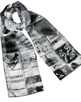 Musical Notes and Instruments Shiny Silky Satin Soft Scarf Shawl Wrap