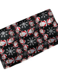 Christmas Snowflakes Santa Claus Silky Chiffon Satin Striped Scarves