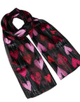 Heart Love Design Silky Satin Soft Ladies Scarf Shawl Wrap 💕