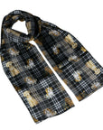 Check Dog Breed Design Chiffon Scarves