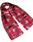 Check Dog Breed Design Chiffon Scarves