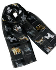 Multi Dog Print Chiffon Scarves
