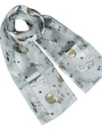 Multi Cats Breed Silky Satin Soft Ladies Scarf Shawl Wrap