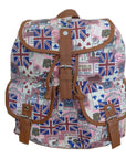 Retro Canvas Union Jack Design Rucksack Backbag