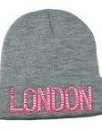 London Diamond Design Beanie Hat