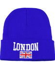 London Union Jack Cuffed Black Beanie Hat