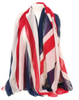 Union Jack British Flag Viscose Large Patriotic Scarf VE Day Scarf
