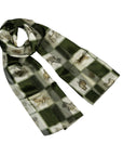 Cute Dog Checked Design Scarves