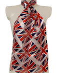 Union Jack British UK Flag Soft Silky Chiffon Satin VE Day Scarf