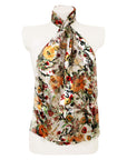 Flowers Floral Design Silky Satin Chiffon Soft Ladies Scarf Shawl Wrap