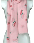 Watermelon Slice Design Long Shawl Scarves