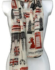 Tower Bridge Union Jack Design Souvenir Scarves