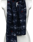 Bicycle Bike Flowers Design Retro Viscose Large Lightweight Scarf Shawl Sarong Wrap