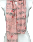 Bicycle Bike Flowers Design Retro Viscose Large Lightweight Scarf Shawl Sarong Wrap
