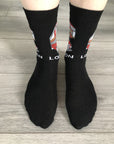 London Red Bus Double Decker Bus Socks, Novelty Fun Gift Unisex Socks