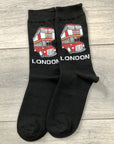 London Red Bus Double Decker Bus Socks, Novelty Fun Gift Unisex Socks