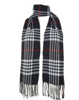 Soft Black Tartan Check Plaid Large Unisex Winter Scarf Shawl