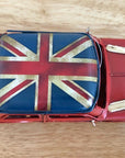 Vintage Union Jack Roof Ornament Tin Metal Retro Red Mini Cooper Car Antique