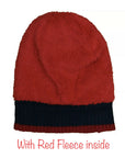Union Jack Pompom Hat with Red Fleece