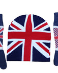 Union Jack Beanie Hat & Full Finger Unisex Gloves Set