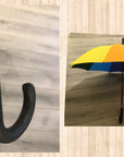 Rainbow Walking Stick Crook Long Umbrella