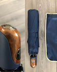 Navy Auto Open Foldable Compact Umbrella
