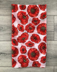 White Poppy Floral Remembrance Day Shawl Scarf