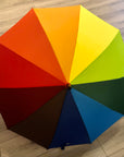 Rainbow Walking Stick Crook Long Umbrella