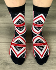 Union Jack British UK Flag Patriotic Calf Socks, Novelty Fun Gift Unisex Socks
