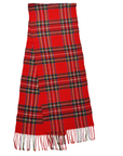 Soft Red Tartan Check Plaid Large Unisex Winter Scarf Shawl