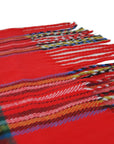 Soft Red Tartan Check Plaid Large Unisex Winter Scarf Shawl