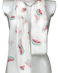 Watermelon Slice Design Long Shawl Scarves