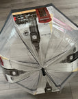 London Icons Clear Dome See Through Transparent Auto Open Brolly Umbrella