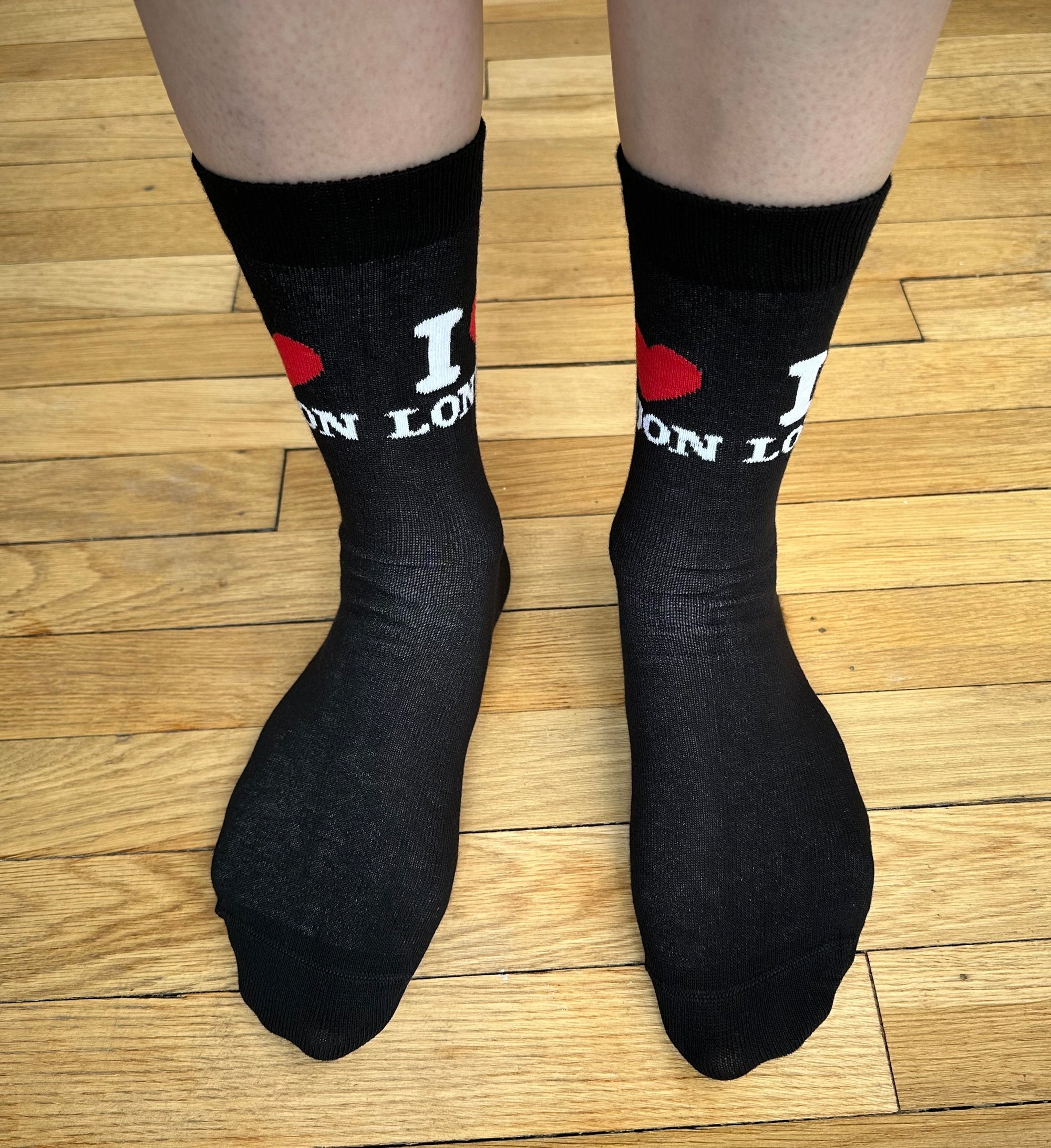 I Love London Black Socks, Unisex Seamless Novelty Fun Gift Cotton Rich Socks